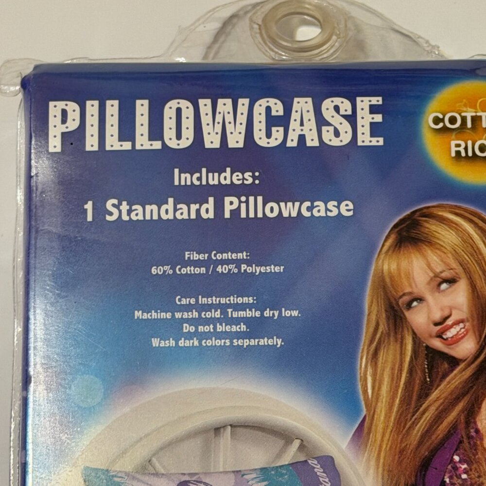 NEW Hannah Montana Disney Pillowcase Cotton Rich - Picture 4 of 4